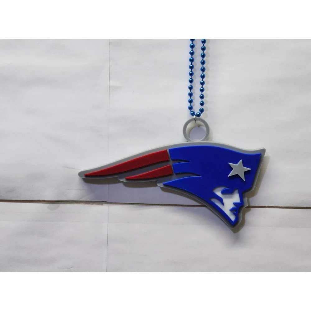 25 pc Patriots Fan Lot - Mini Helmet New England Necklace Keychain Ornament...